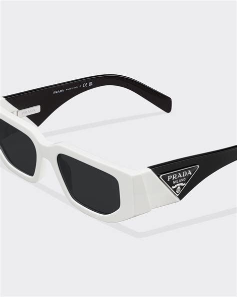 prada rechteckige sonnenbrille|Gläser In Schiefergrau Prada Symbole Sonnenbrille .